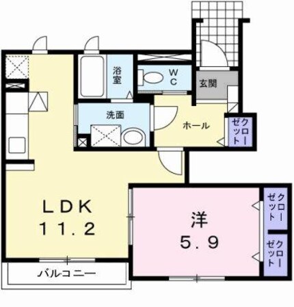 クラッセ参番館の物件間取画像